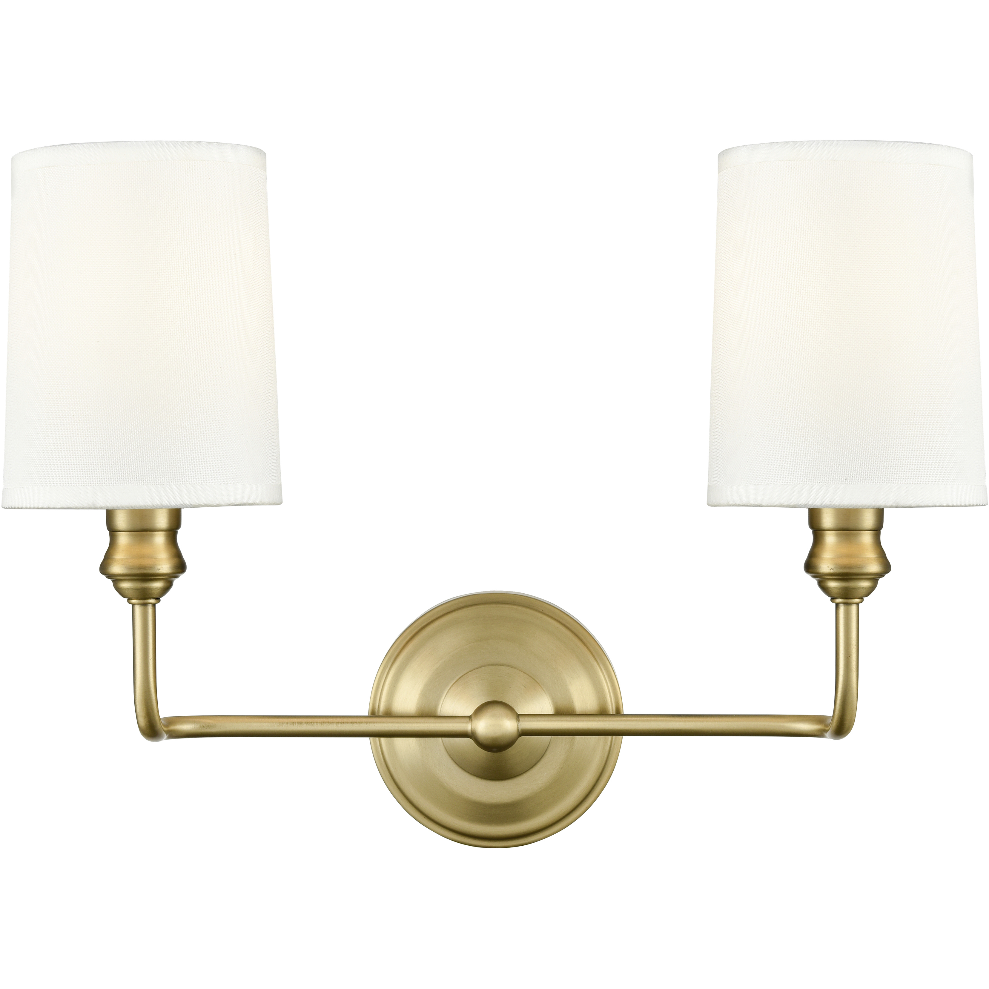 Leena 2 Light 15.25 inch Vintage Brass Bathroom Vanity Light Wall Light